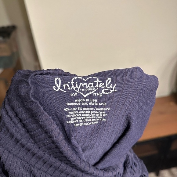 Intimately Free People Grape Purple Ribbed Long Sleeve Size M/L - Picture 2 of 5
